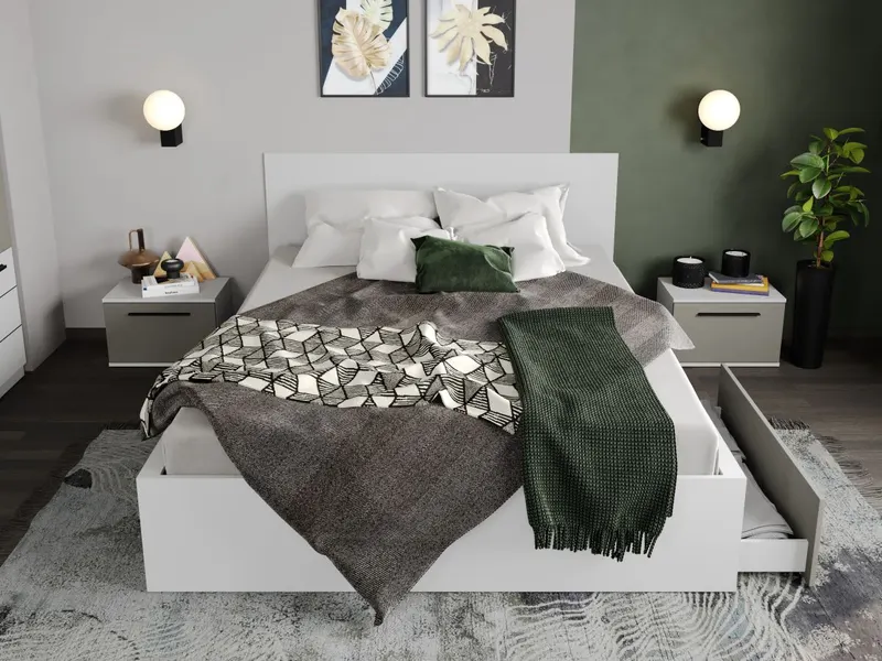 Set Mobila Dormitor Casmir / Alb Soares C08 — imaginea 3