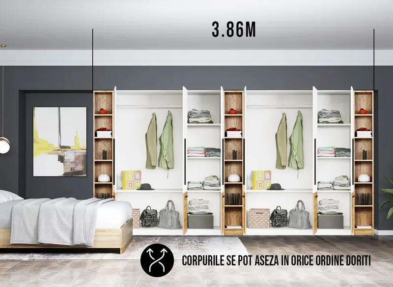 Dressing 3.86m / Dulap Dormitor Timea — imaginea 2