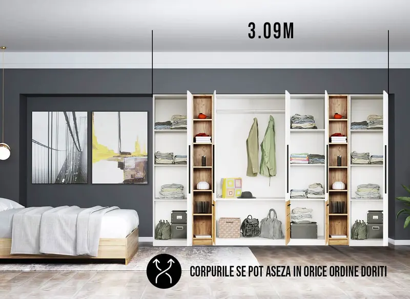 Dressing 3.09m / Dulap Dormitor Timea — imaginea 2