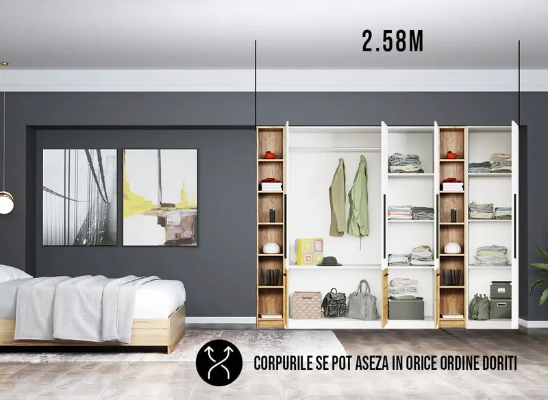 Dressing 2.58m / Dulap Dormitor Timea — imaginea 2
