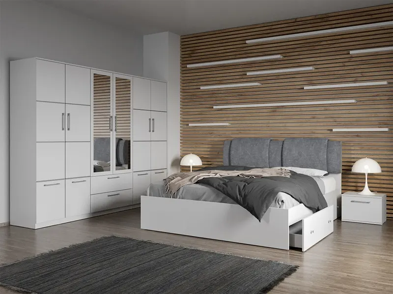 Set dormitor complet Alb - Acapulco - C15