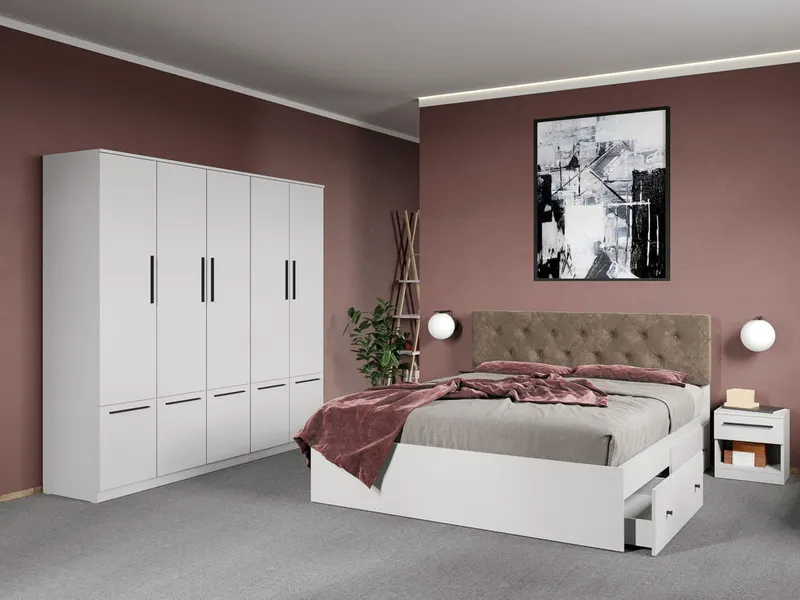 Set dormitor complet Alb - Madrid - C49