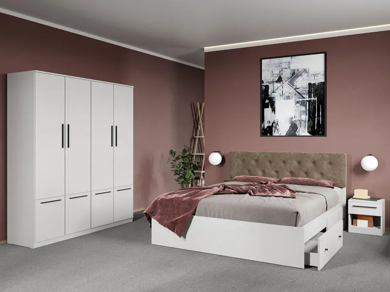 Set dormitor complet Alb - Madrid - C41