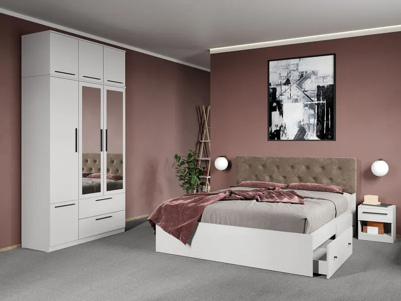 Set dormitor complet Alb - Madrid - C39