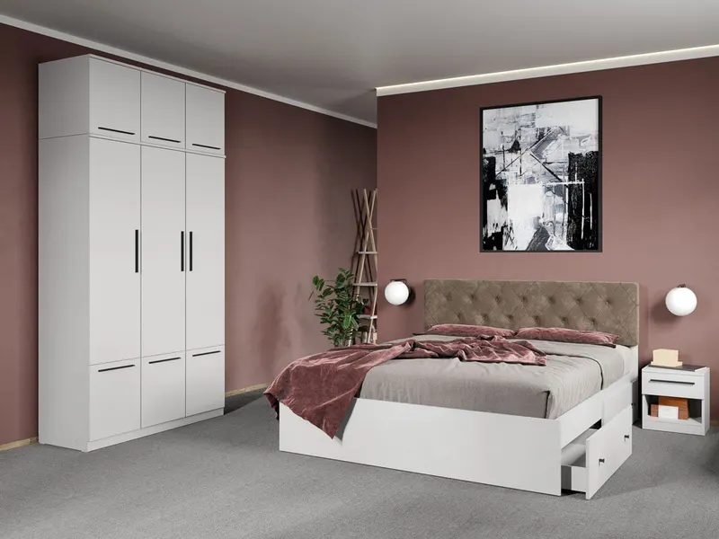 Set dormitor complet Alb - Madrid - C37