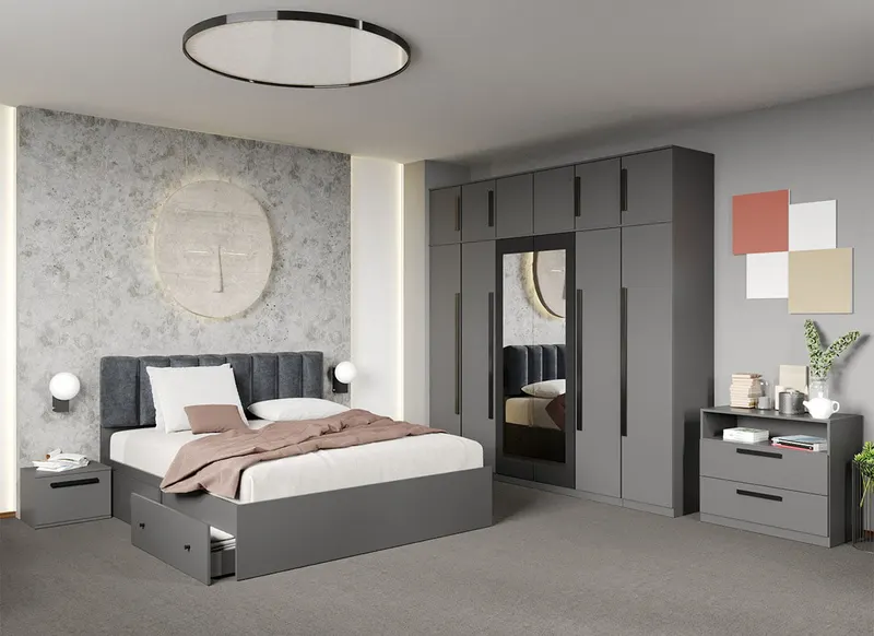 Set dormitor complet Gri - Dallas - C45