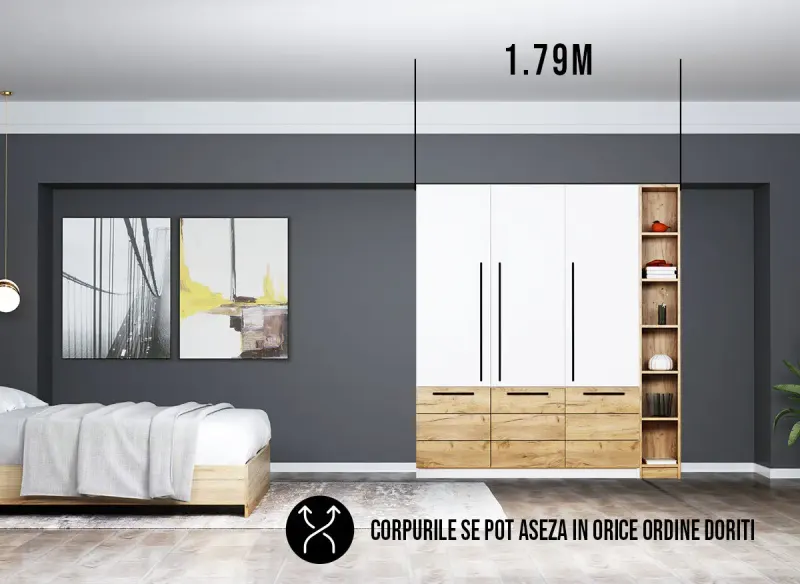 Dressing 1.79m / Dulap Dormitor Timea — imaginea 2