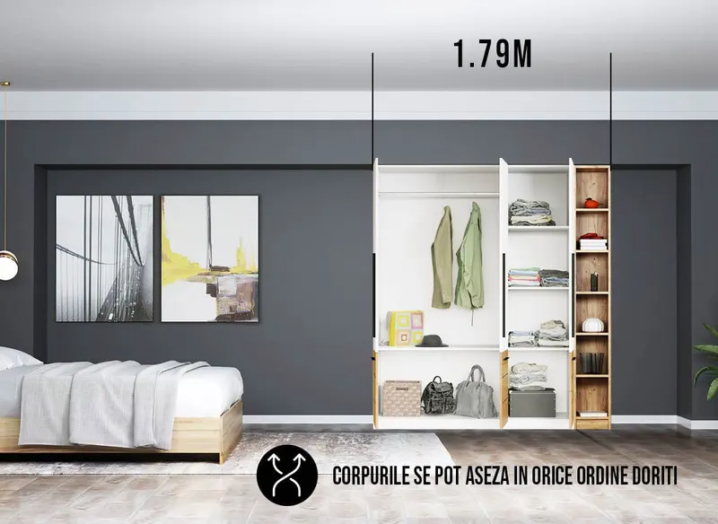 Dressing 1.79m / Dulap Dormitor Timea — imaginea 3