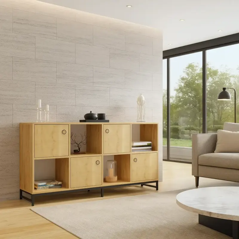Consola Paola culoare stejar 160x85x40 cm
