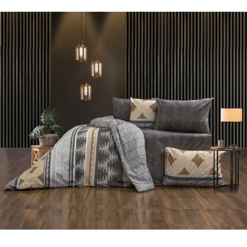 Lenjerie de pat bumbac satinat 2 persoane, ,serie D 270,00034