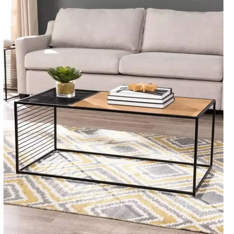 Masa de cafea Deco ,seria D-710,100 x 40 x 55cm, nuc/negru