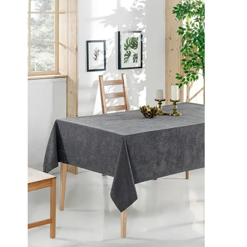 Față de masă,textil gri,160x220 cm