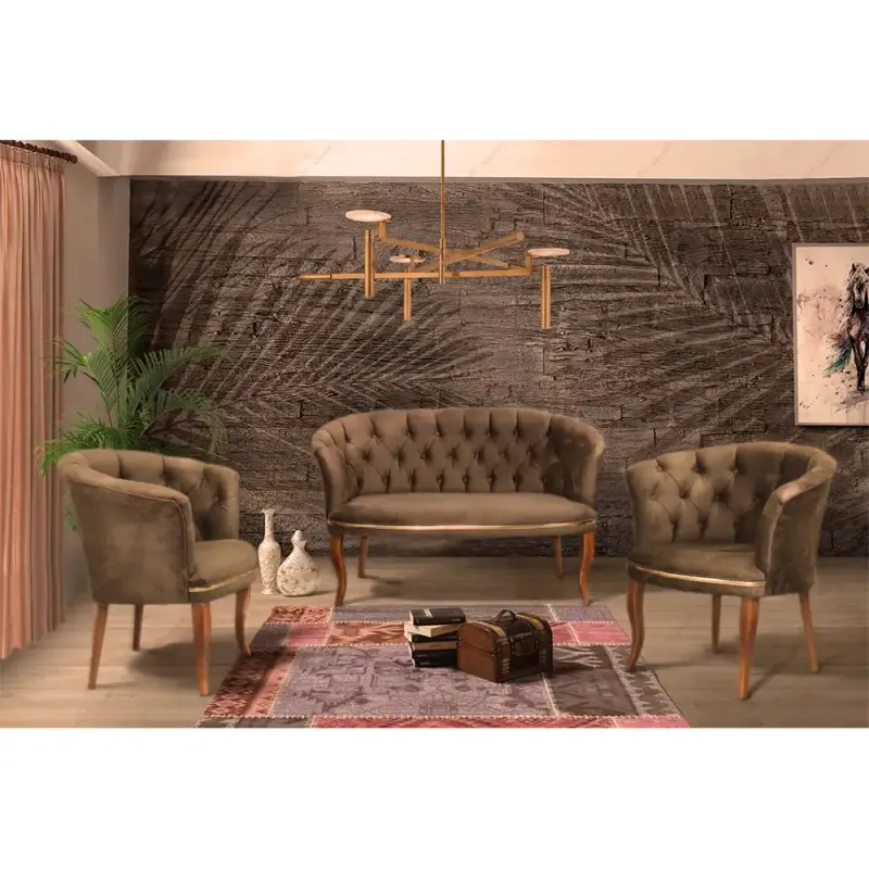 Set canapea Milano Relax textil maro