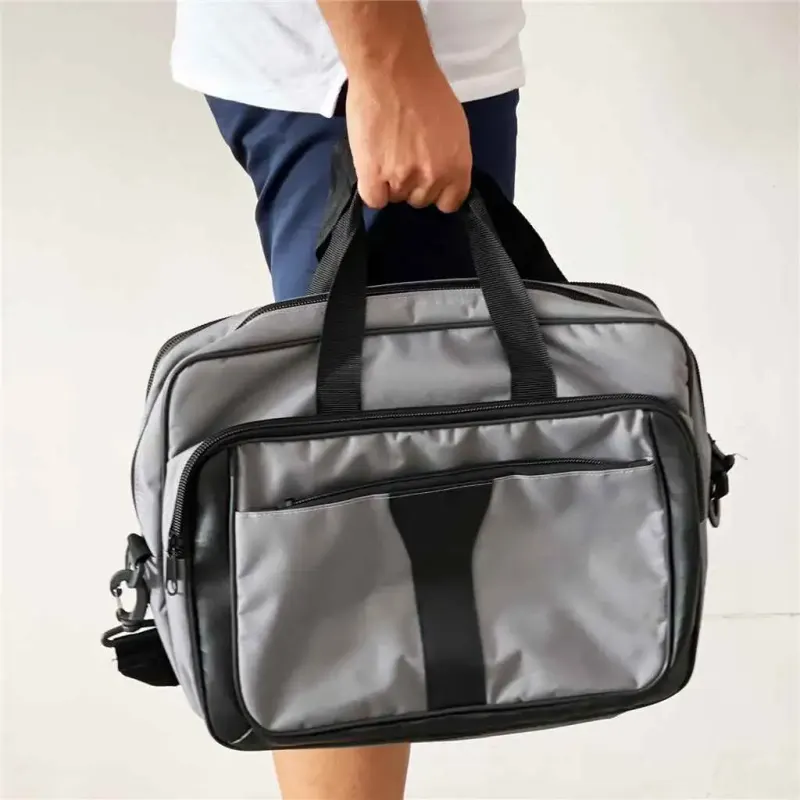 Geanta pentru laptop si documente gri 41x15x30 cm