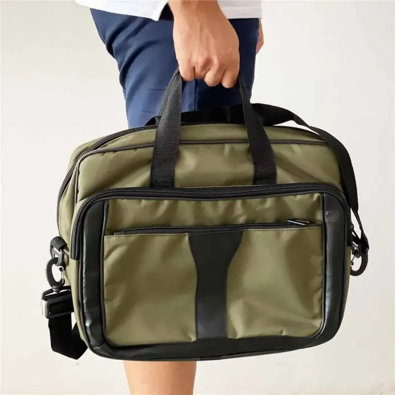 Geanta pentru laptop si documente verde 41x15x30 cm