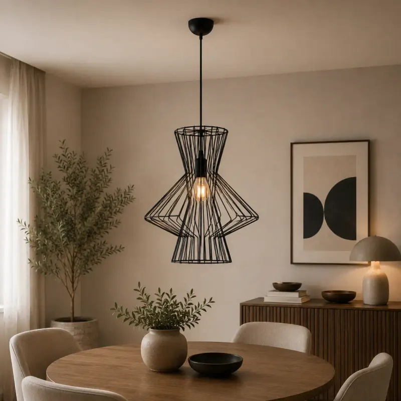 Pendul cu un glob negru-alb ro11334
