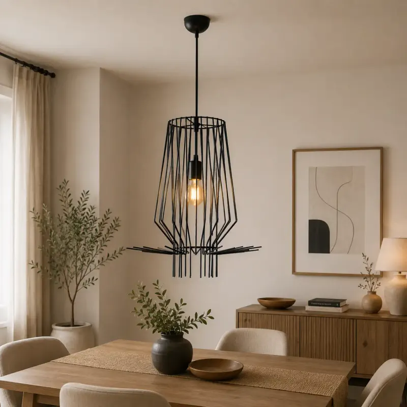 Pendul cu un glob negru-alb ro11333