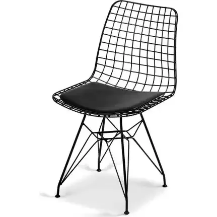Scaun metal, Dining , negru 80 x 42 x 45 cm