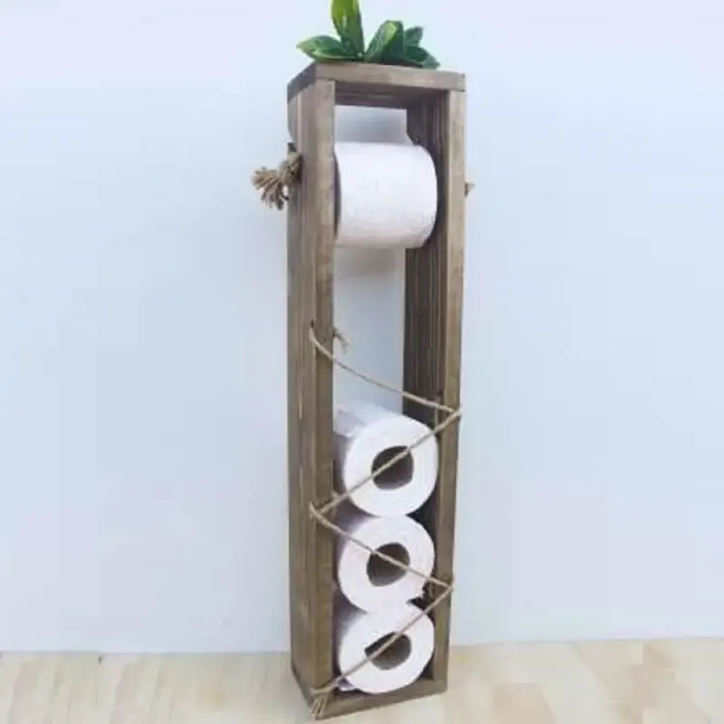 Stand suport toaleta,seria wood , 55x10x10 cm, lemn natur,700015