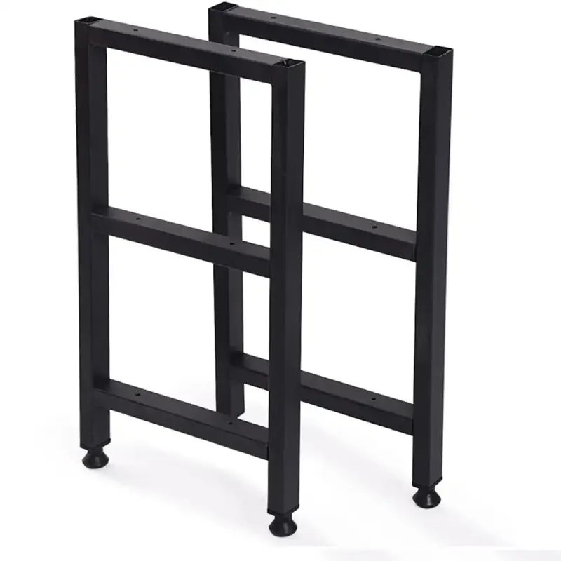 Set 2 picioare metalice pentru măsuță de cafea, design industrial,42x27 cm