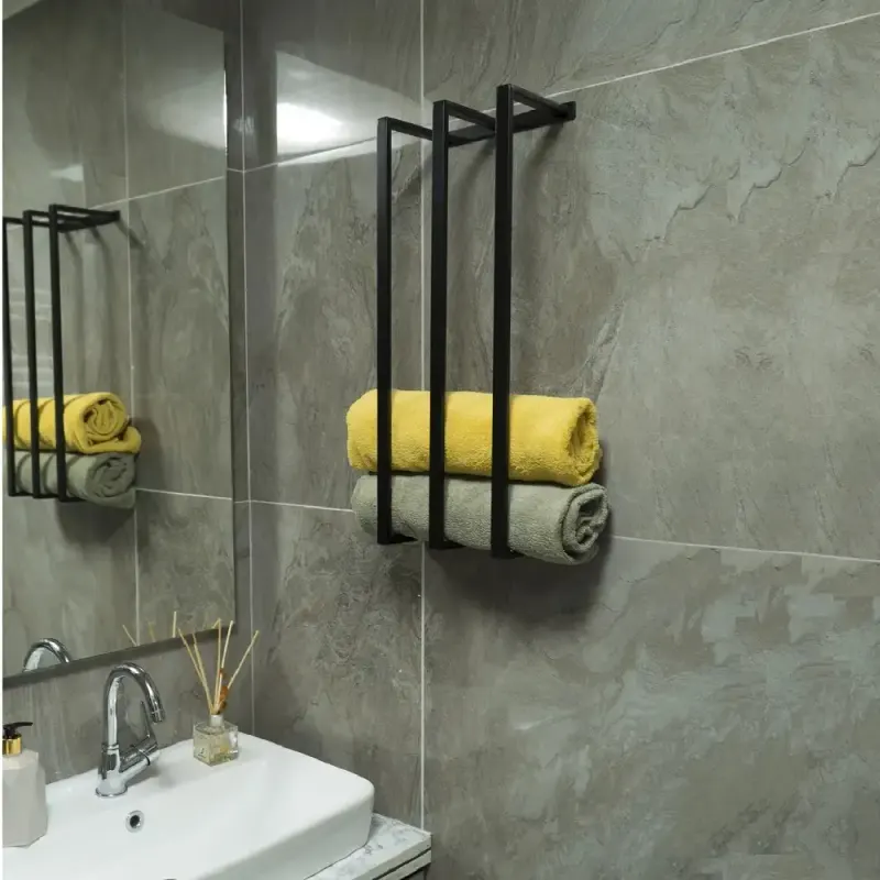 Suport prosop , din metal pentru baie, 60 cm