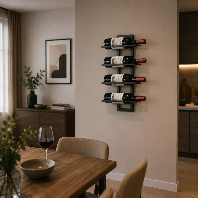 Raft de perete/suport vinuri, Wine Stand ,50x30x10 cm,metal