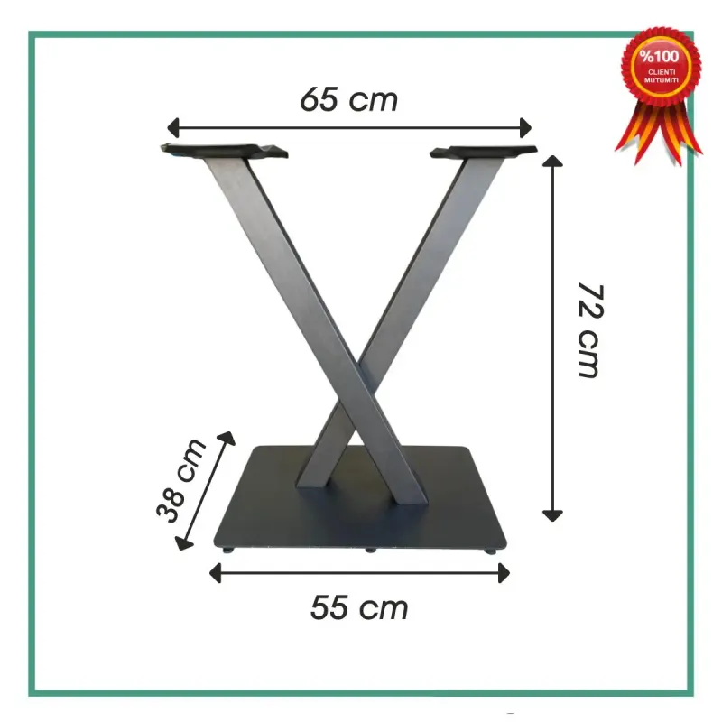 Picioare metalice pentru masa ,horeca,negru,65x38x72 cm,