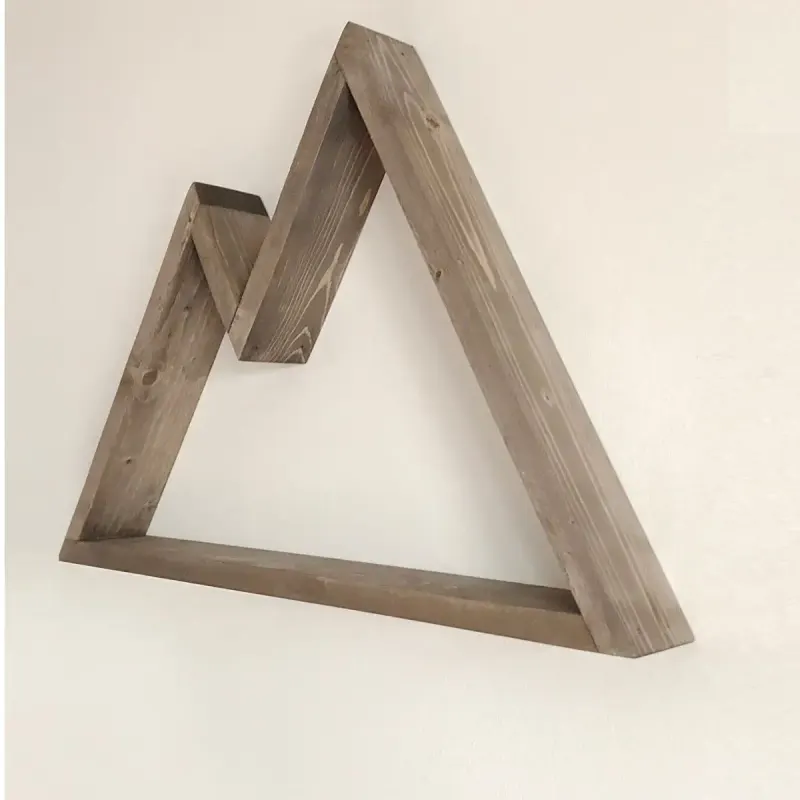 Raft de perete din lemn ,seria wood, , natural, 48 x 33 x 6 cm,700134