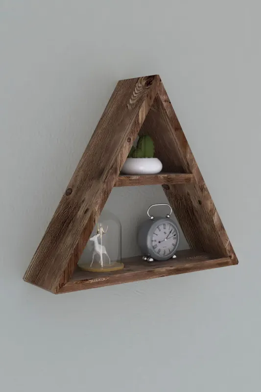Raft perete din lemn ,seria wood , maro, 33 x 30 x 6 cm,700201
