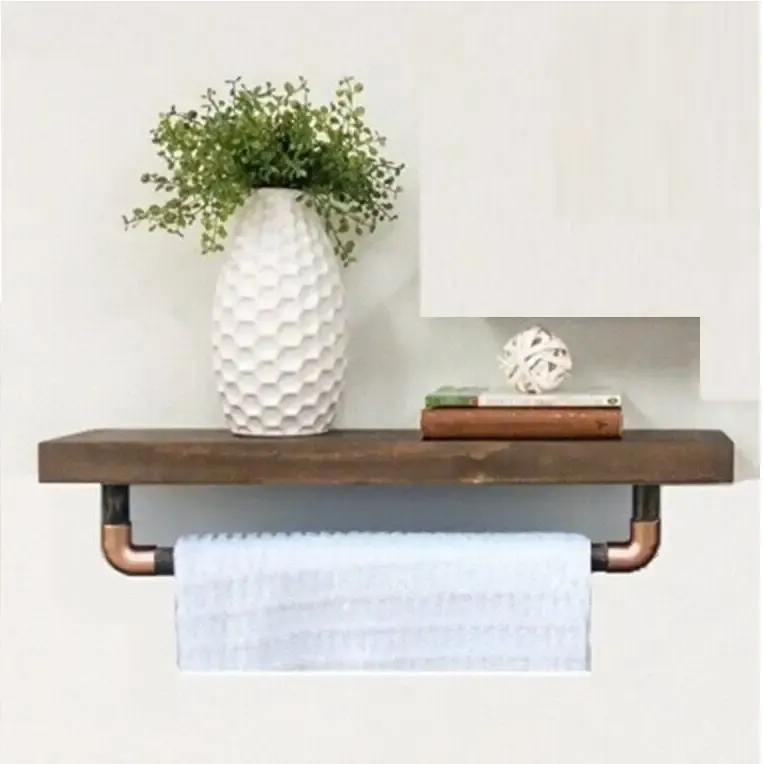 Suport prosop din lemn-metal Industrial ,seria wood 40x10 x 14 cm,700156