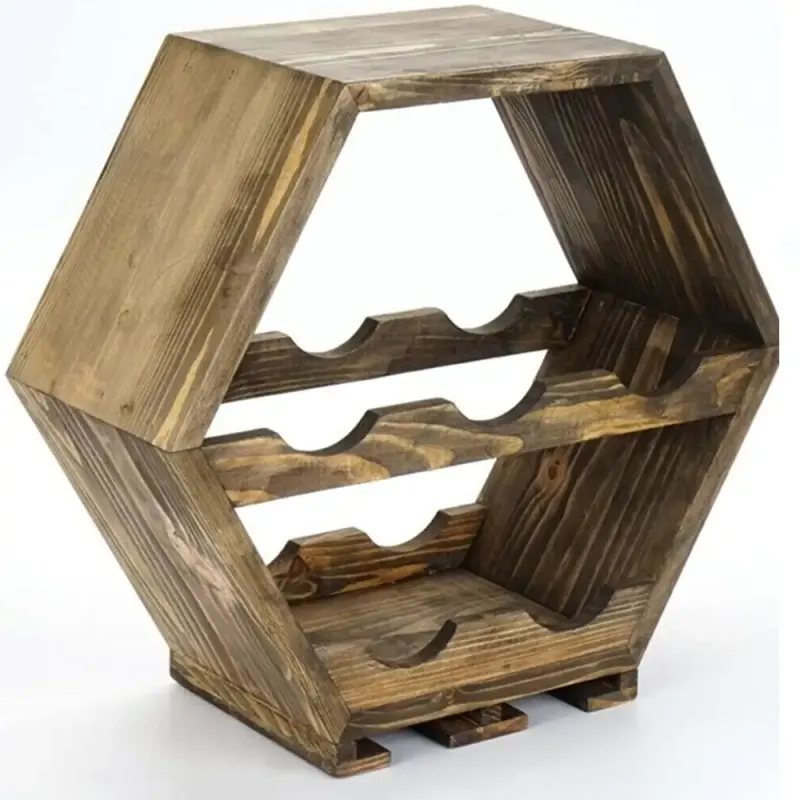Suport sticle pentru perete din lemn,seria wood 46 x 20 x 40 cm, 700198