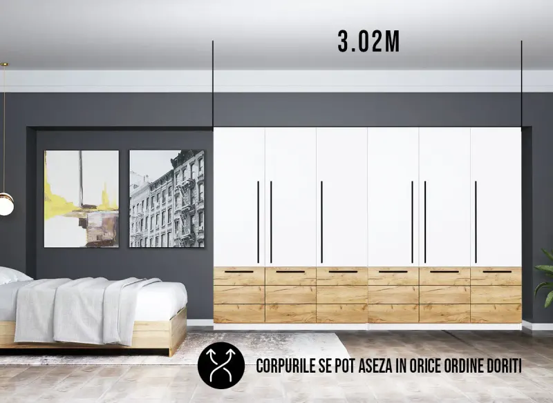 Dressing 3.02m / Dulap Dormitor Timea — imaginea 2