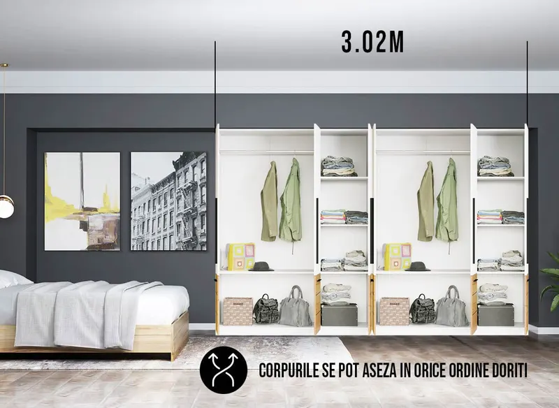 Dressing 3.02m / Dulap Dormitor Timea — imaginea 3