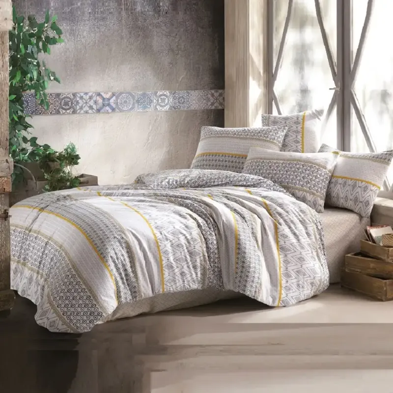 Set lenjerie de pat dormitor din bumbac pentru 2 persoane