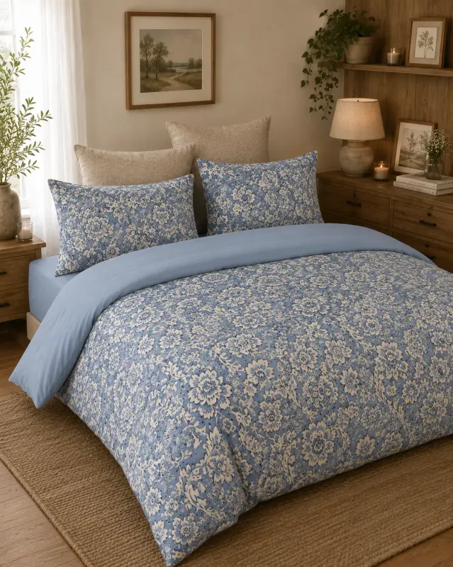 Lenjerie de pat bumbac satinat 2 persoane, ,serie H280, 00063