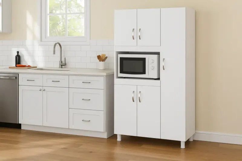 Dulap bucatarie alb cu 5 usi, SD001