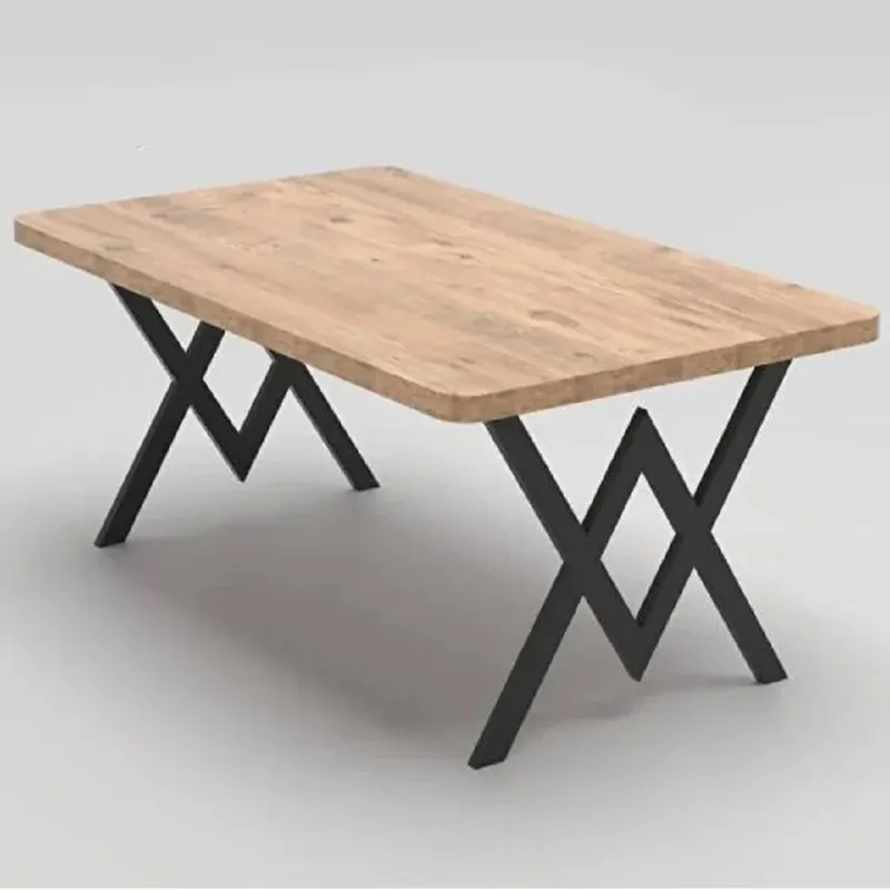 Masa bucatarie texturata, nuc-negru, 120x80x75 cm, A0100