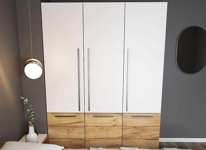 Set Mobila Dormitor Timea 4 piese Tapitat Alb — imaginea 2