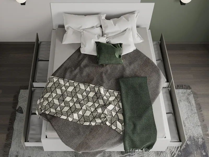 Set Mobila Dormitor Casmir / Alb Soares C26 — imaginea 3