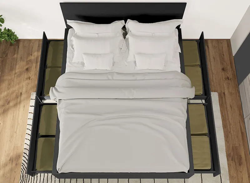Set Mobila Dormitor Gri Noce C17 — imaginea 2