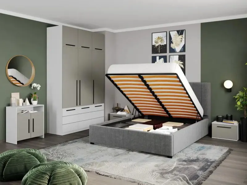 Set Mobila Dormitor Casmir / Alb Soares C28