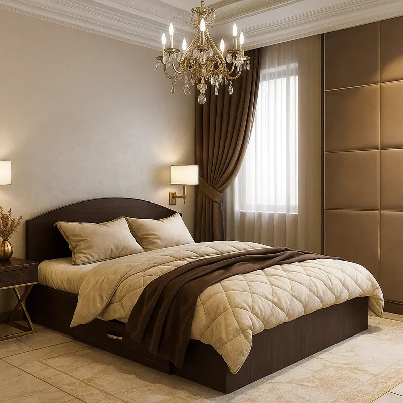 Pat cu sertar Clasic, 140x200 cm, Wenge Wenge 140x200 cm