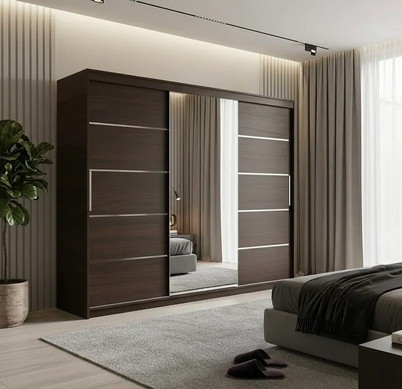 Dulap dressing Atlantic 3 usi, 250 cm, Wenge