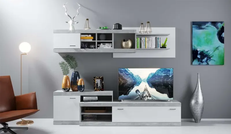 Living Dino, Alb/Gri ciment