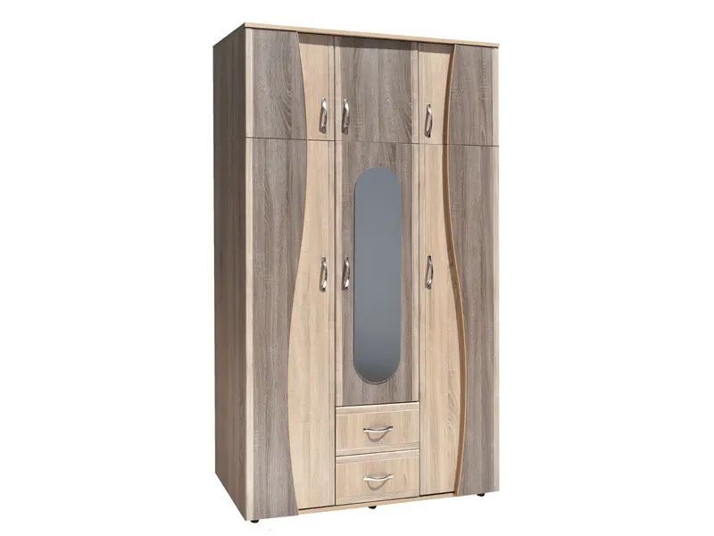 Sifonier 3 usi S, 120 cm Sonoma/Trufe
