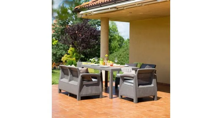 Set mobilier de gradina Corfu II Fiesta, cappuccino/gri-nisipiu — imaginea 2
