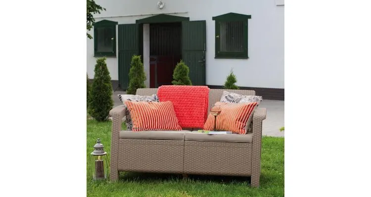 Canapea de gradina CORFU II LOVE SEAT Cappuccino — imaginea 2