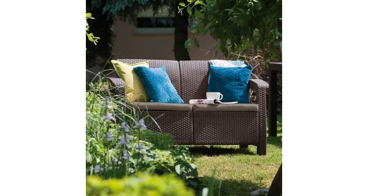 Canapea de gradina CORFU II LOVE SEAT Cappuccino — imaginea 3