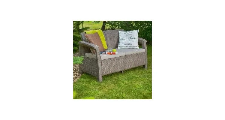 Canapea de gradina CORFU II LOVE SEAT Cappuccino — imaginea 4