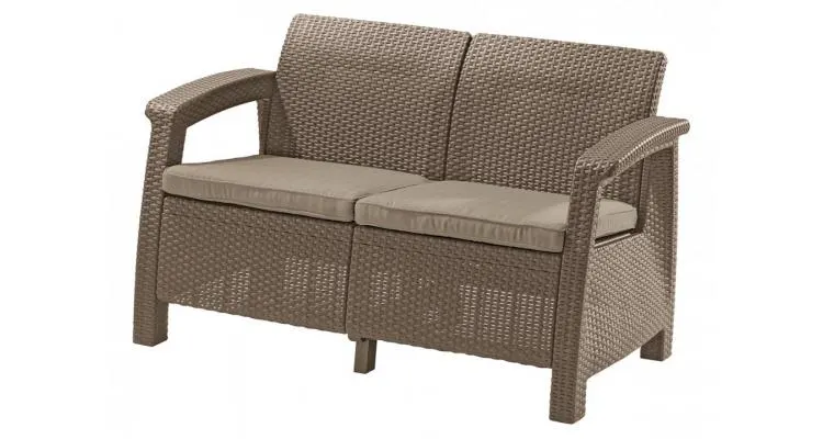 Canapea de gradina CORFU II LOVE SEAT Cappuccino — imaginea 5